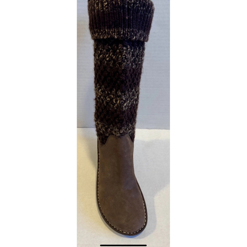 UGG Australia Cresthaven 1938 w/Esp Women's Brown Suede Knit Wedge Heel Size 9 - Picture 5 of 9